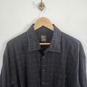 Scott Barber Mens Charcoal Button Down Shirt Size XL